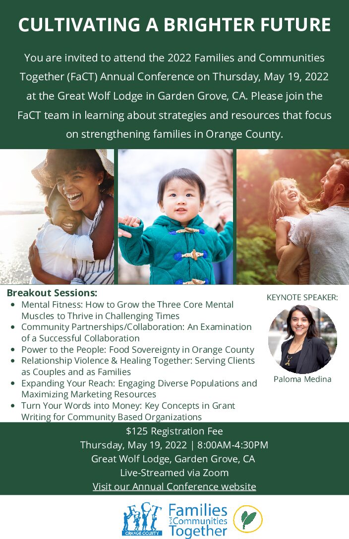 2022 Families and Communities Together (FaCT) Annual Conference is May 19