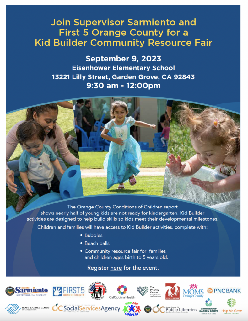 Join First 5 Oc For A Fun Day Of Kid Builders With Supervisor Sarmiento