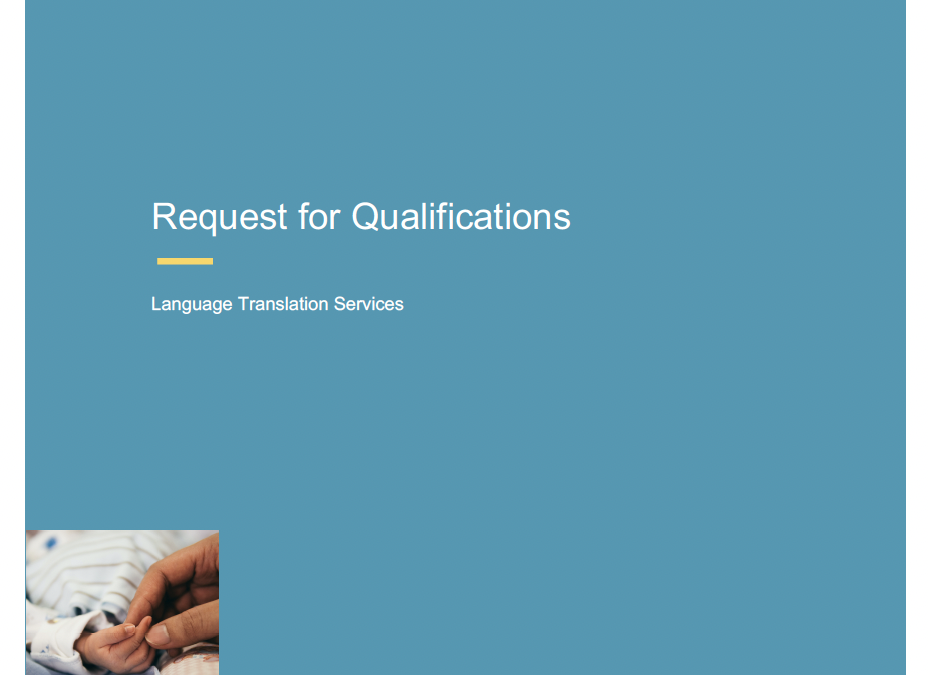 Deadline extended: First 5 OC Request for Qualification – Language Translation Services