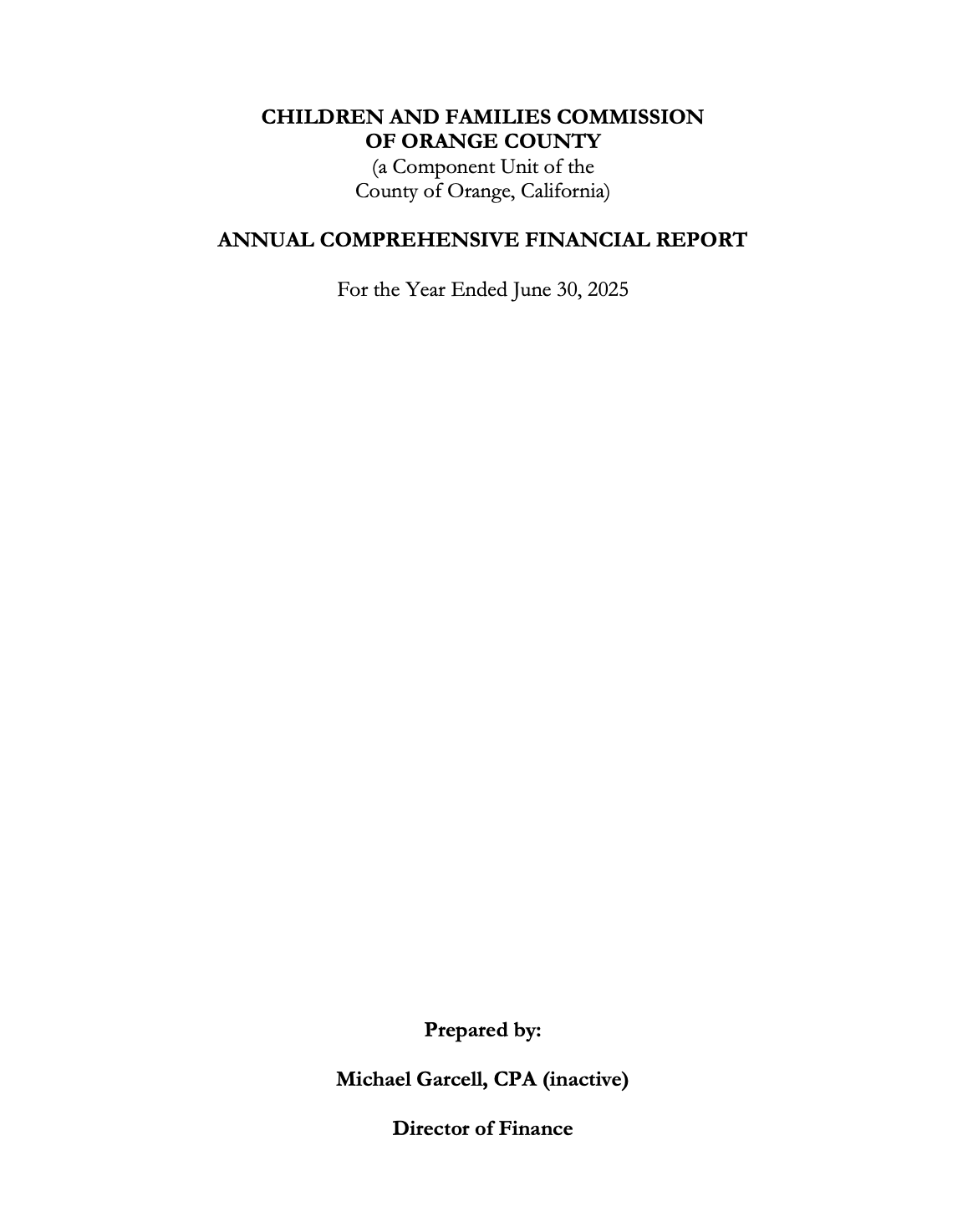 Conditions of Children in Orange County